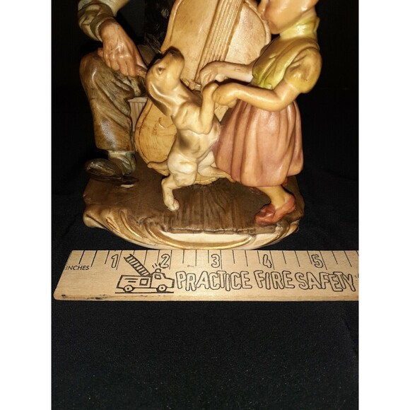 A Price Import Japan Figurine Grandpa Cello Girl And Dog Porcelain - Picture 6 of 8